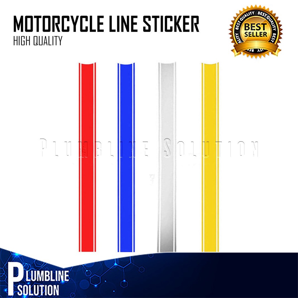 Motorcycle Line Stickers Waterproof Safety Blue / Red / White / Yellow ...