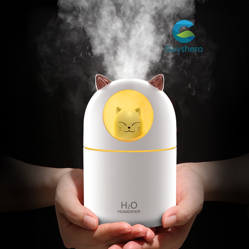 Humidifier Air Purifier Aroma Essential Oil Diffuser Cute Cat Style ...