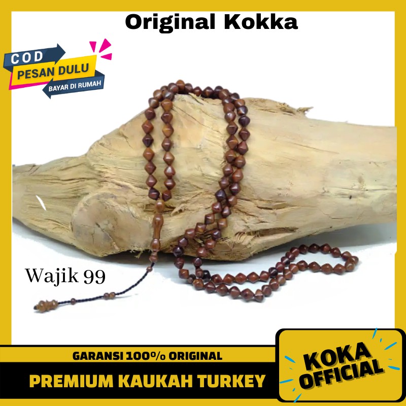 XK3B [Raya 2023] Wood tasbih Kokka original 99 grains of diamonds 8mm ...