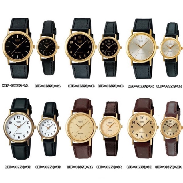 Casio Leather Couple Watch MTP 1095Q LTP 1095Q Shopee Philippines