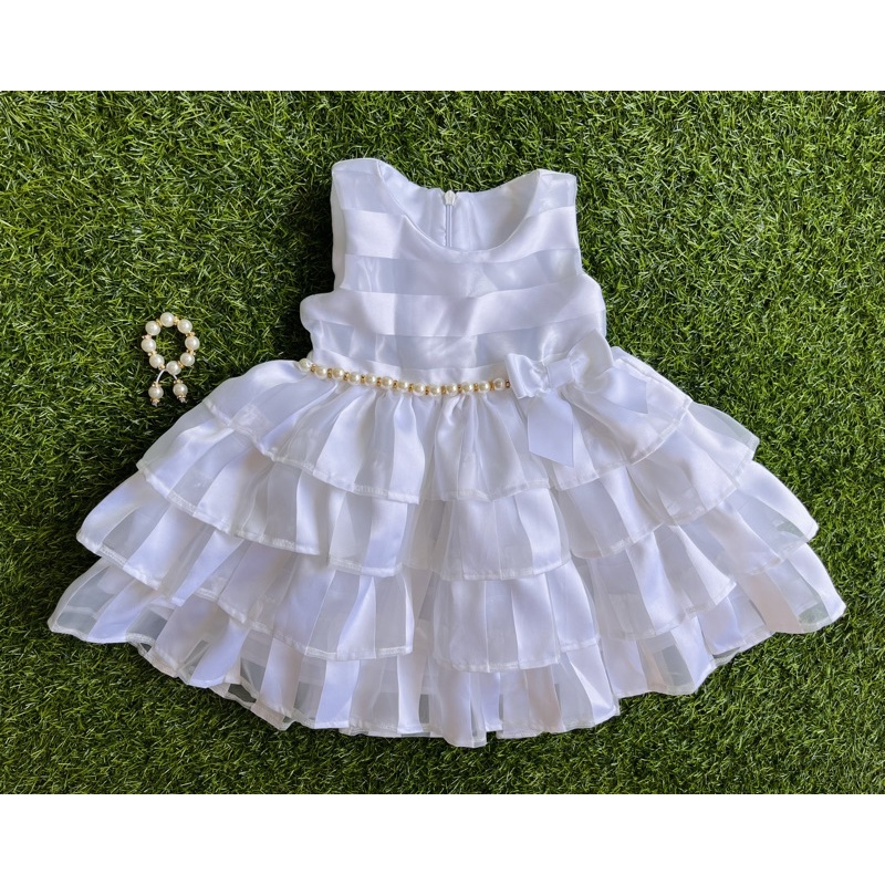 WHITE DRESS / PARTY DRESS / BAPTISMAL / OOTD FOR BABY GIRL Shopee