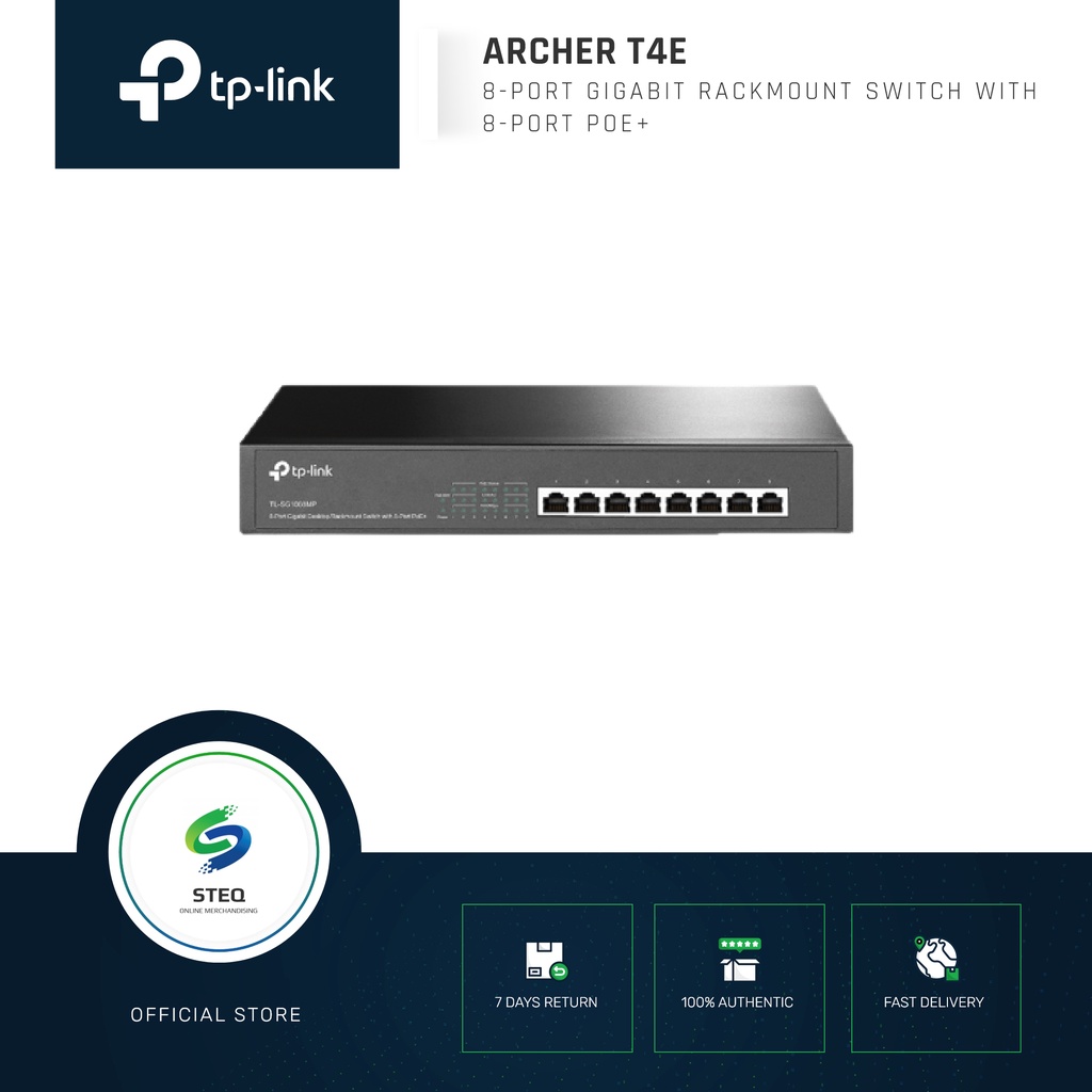 STEQ Tp-Link TL-SG1008MP(SG1008PE )8-Port Gigabit Desktop/Rackmount ...