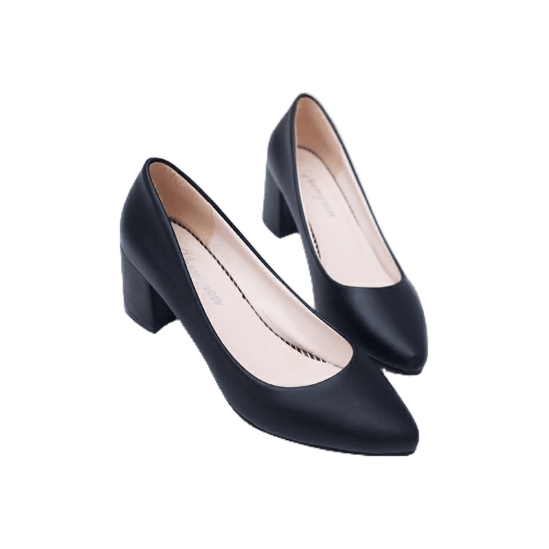 HF Korean Pointed Toe Office Work Black Heels Shoes Womens cod hf617 ...
