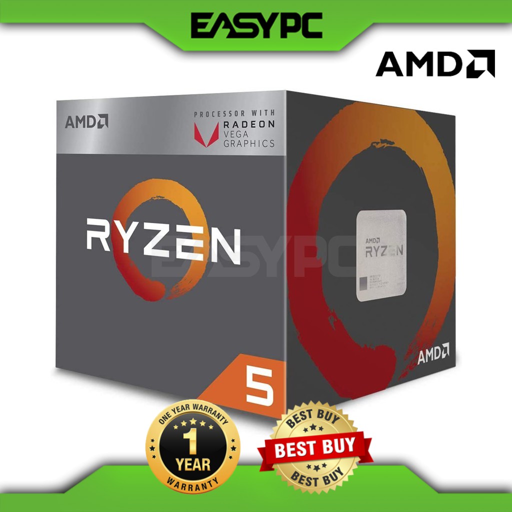 Amd Ryzen 5 2400G Processor Socket Am4 3.6ghz with Radeon RX Vega