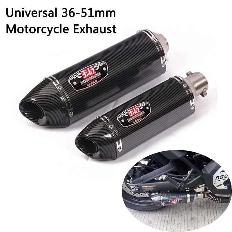 Motorcycle Yoshimura R77 Exhaust Muffler Pipe With Db Killer Universal 51mm Canister Pipe 8577