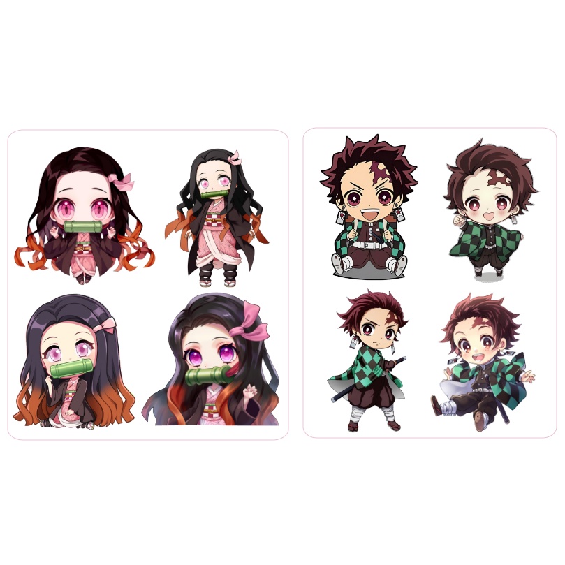 Nezuko & Tanjiro Demon Slayer | Anime Sticker | Waterproof Stickers ...