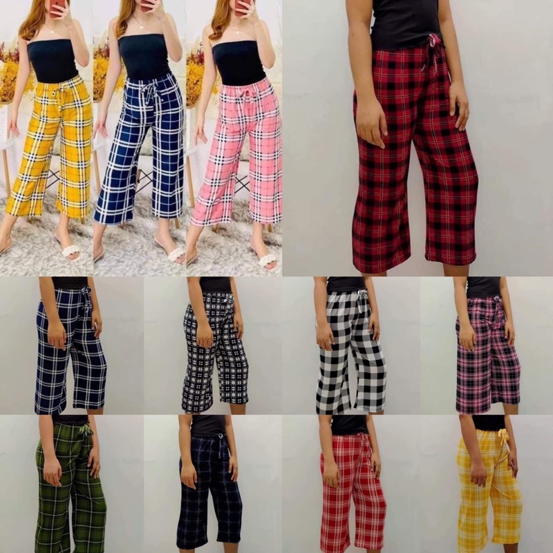 CHECKERED SQUARE PANTS FOR WOMEN BUNDLE OF 6 OR 12 PCS PER ORDER Shopee Philippines