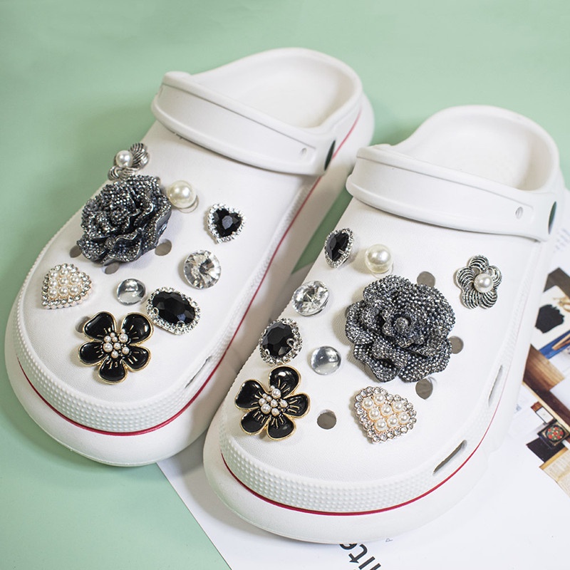 Jibbitz for Crocs Women Shoe Accessories Camellia Shoes Charms Shoe