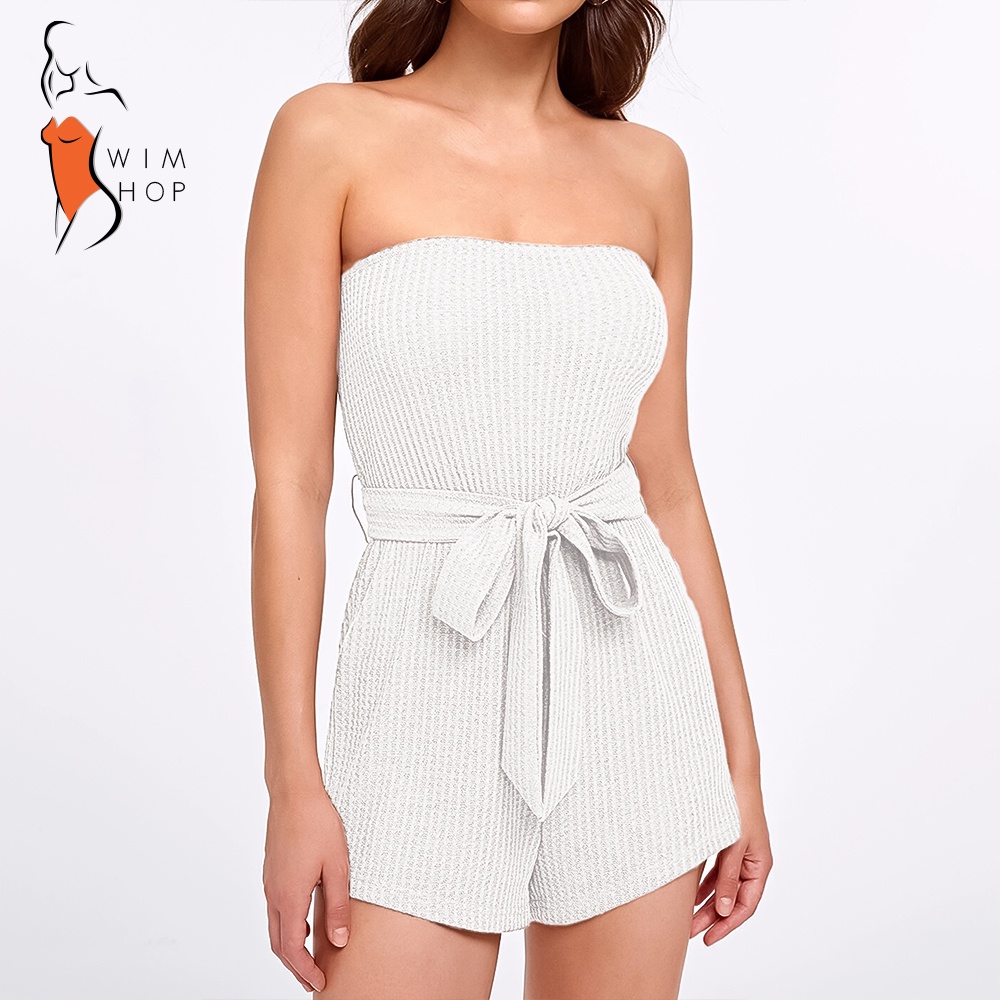 White tube cheap top romper