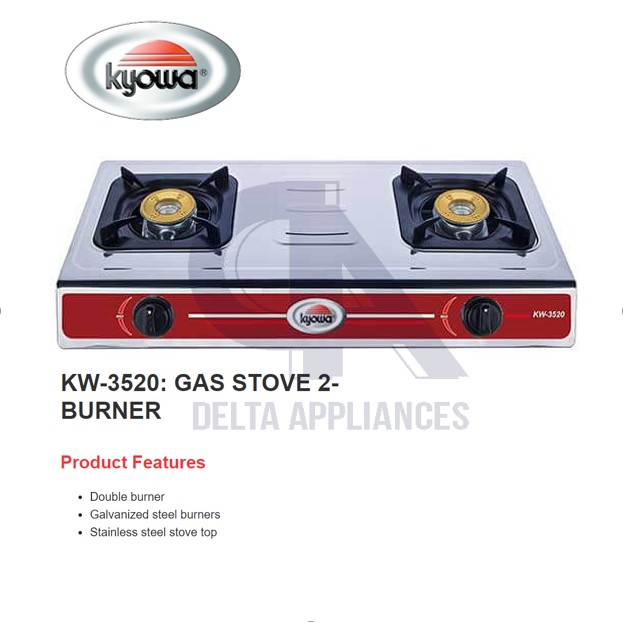 Kyowa Gas stove (Double Burner) KW3520 Shopee Philippines