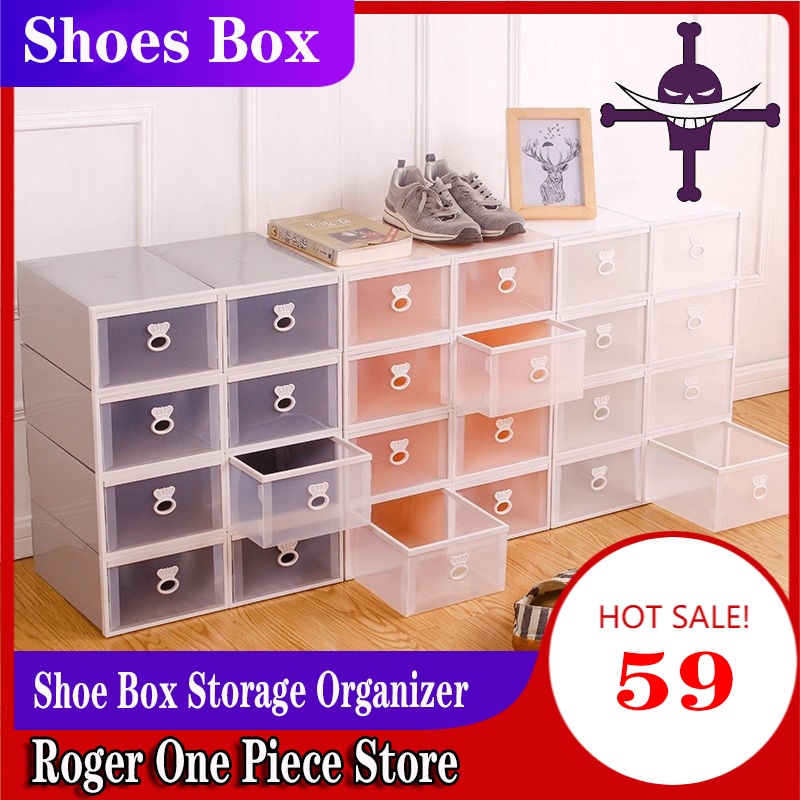 Roger Royal Crown Shoe Box Storage Organizer Drawer Case Stackable