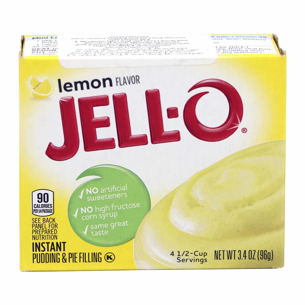 JellO Lemon Flavor Instant Pudding & Pie Filling From USA (96g