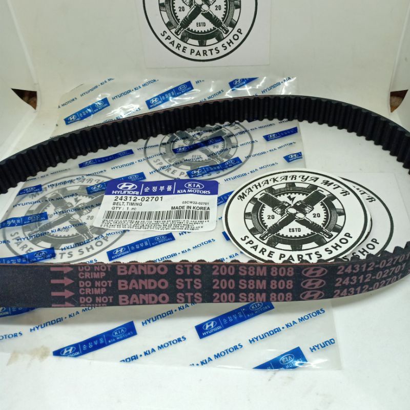 MESIN Timing belt Engine belt hyundai atoz kia visto picanto 24312