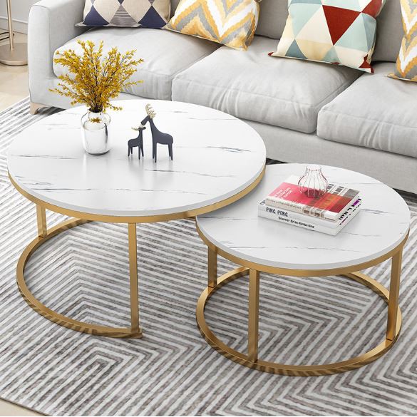 White and deals gold center table