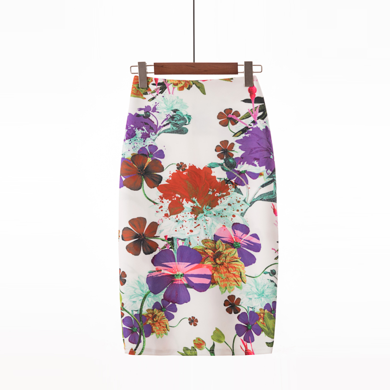 Floral Print Pencil Skirts Women OL Work Wear Shopee Philippines