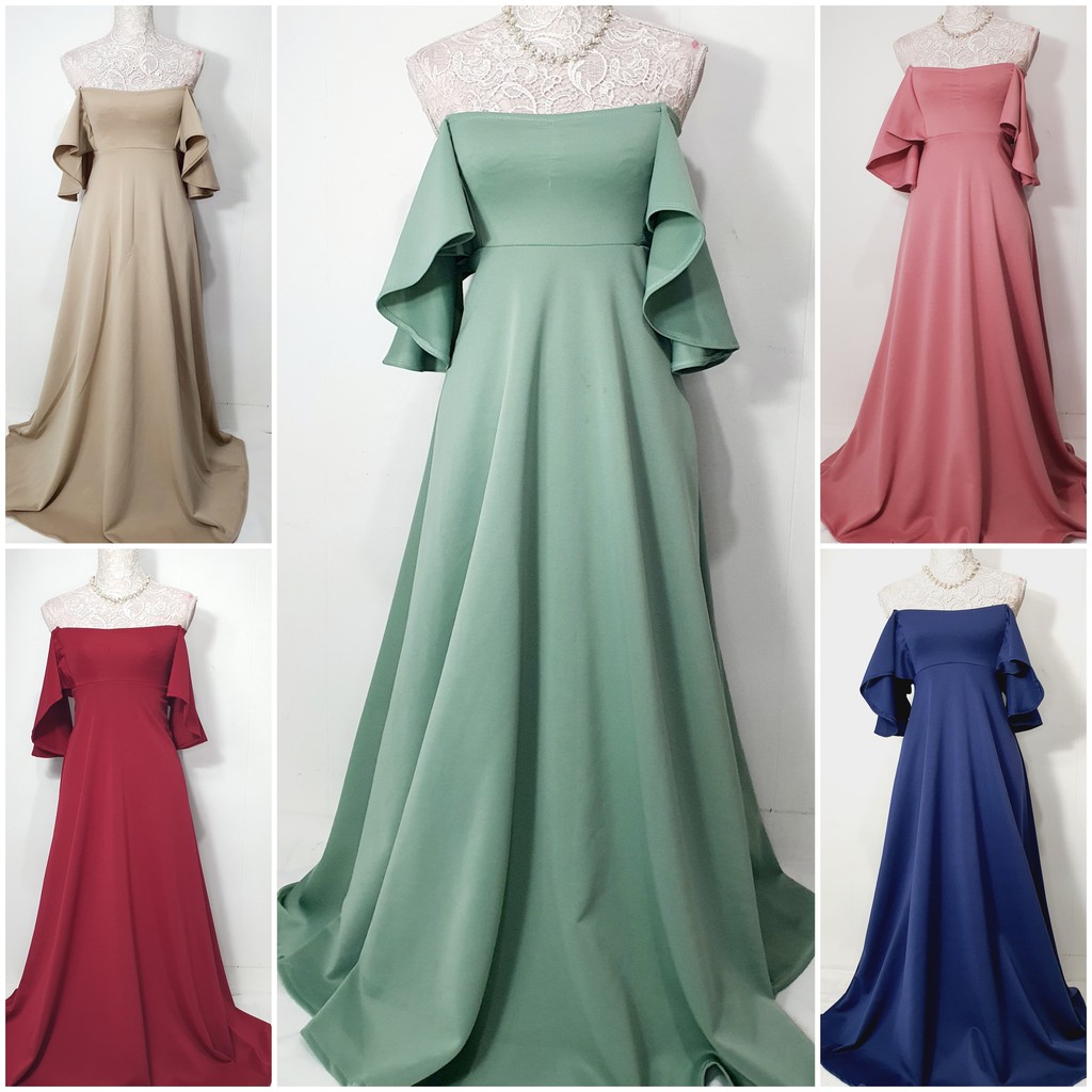 I APHRO I BUTTERFLY MARIA FORMAL DRESSES WEDDING DRESS Shopee Philippines