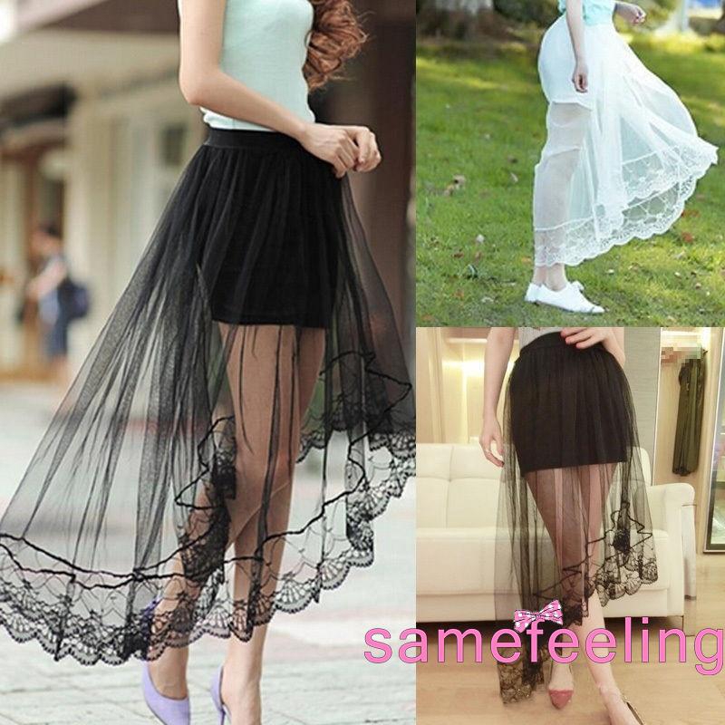 Lace high waist skirt shop