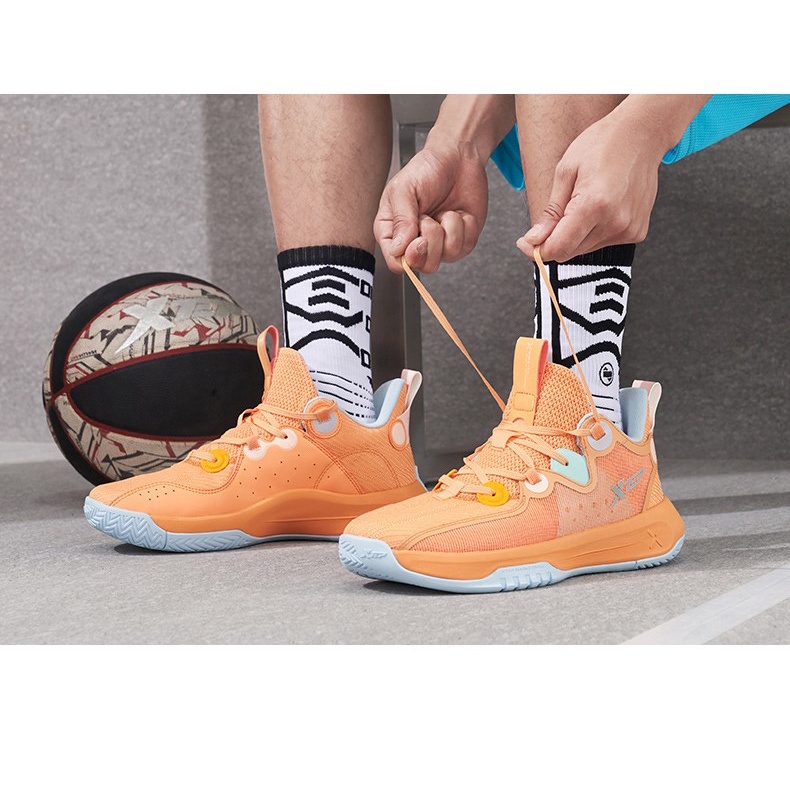 Xtep Basketball Shoes Men Low-Cut Wear-Resistant Rebound Men's Sports Shoes  Cushioning Comfortable Male Sneakers 877219120011