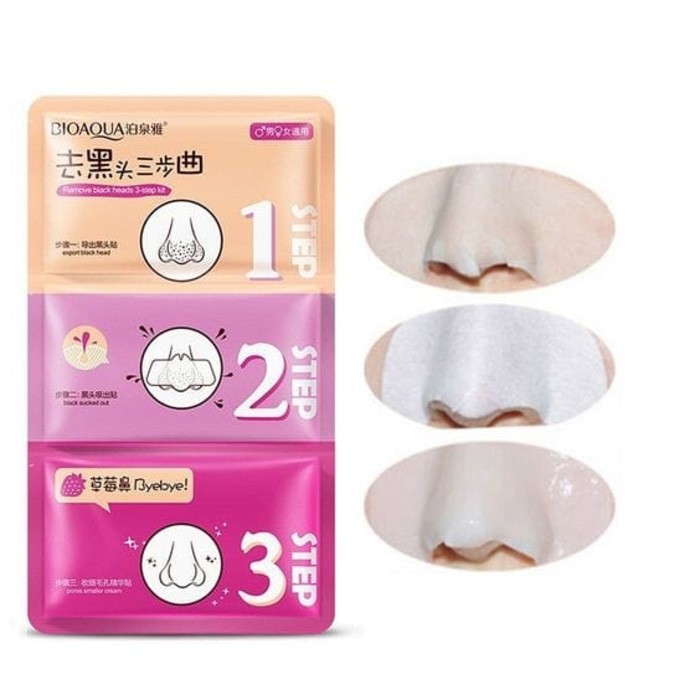 Atb Bioaqua 3 Step Nose Pack | Black Heads Remover (Bioaqua Face Mask ...