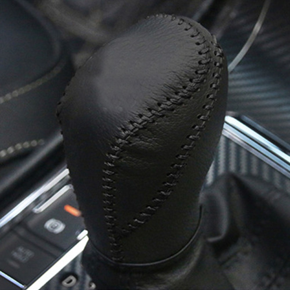 Genuine Leather Car Gear Head Shift Knob Cover Case for VW Golf 6 7 MK6