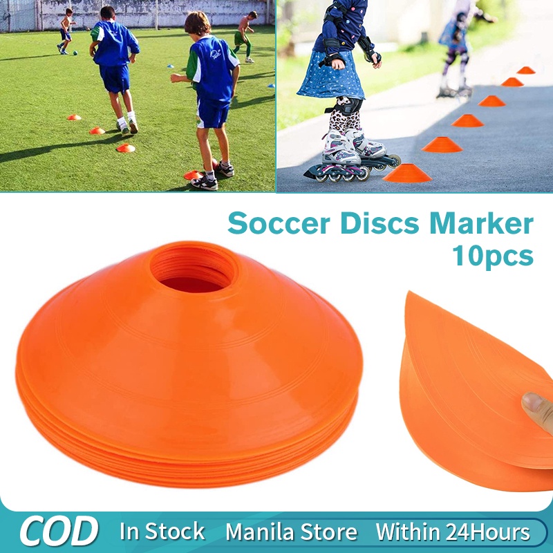 10PCS Disc Cones Orange Round Soccer Disc Cones for Sports Training
