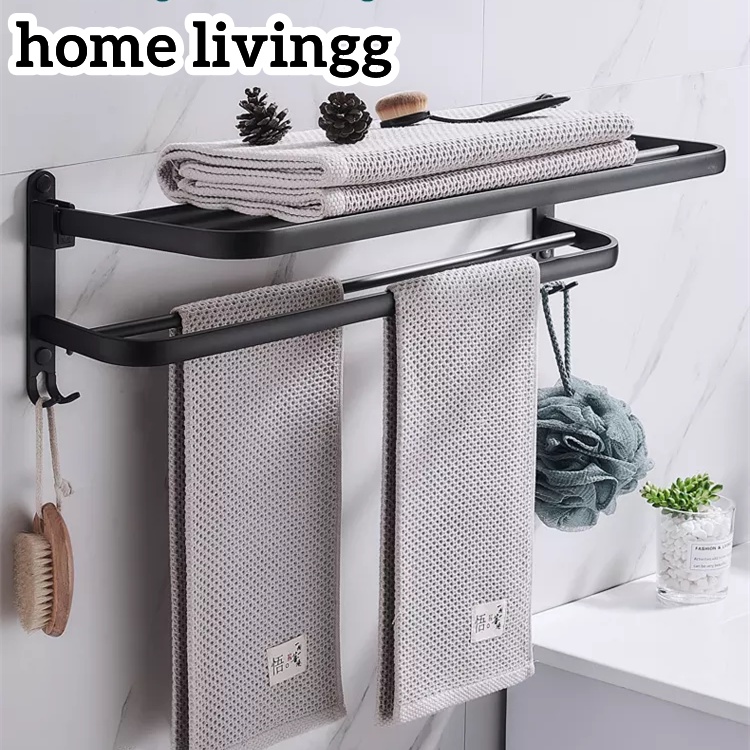 Bathroom Storage Rack Black Towel Rack Aluminum Bathroom Rack Space ...