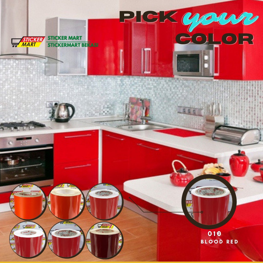 Mactac Red Sticker Partisi Motor Car Kitchen Set 123cm X 5m | Shopee ...
