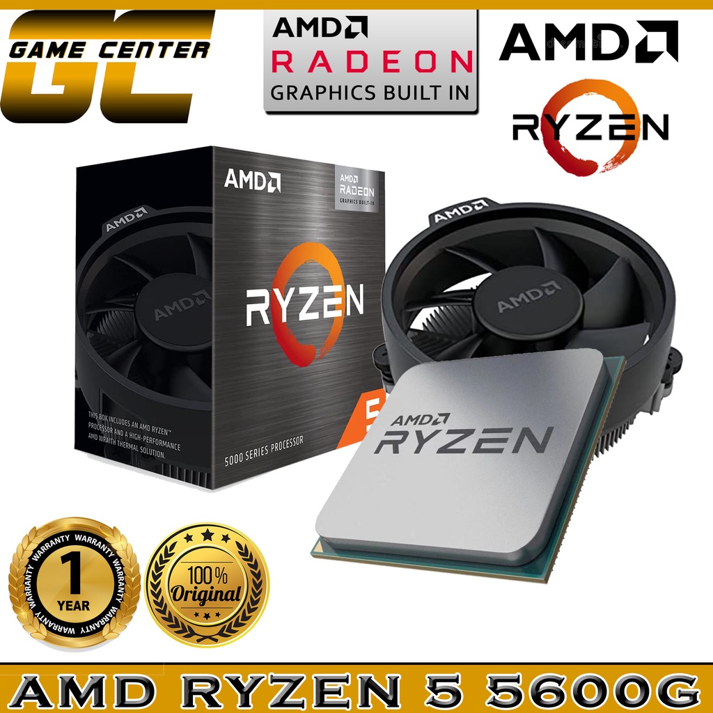 AMD Ryzen 5 5600G with Radeon Graphics 6 Core, 12 Thread Processor Up ...