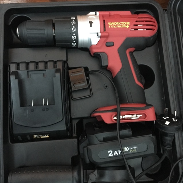 Workzone cordless hammer discount drill