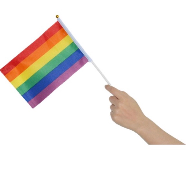 On Hand Lgbt Rainbow Pride Handheld Flag Shopee Philippines