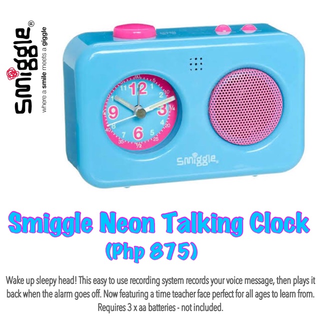 Smiggle Talking Alarm Clock Shopee Philippines