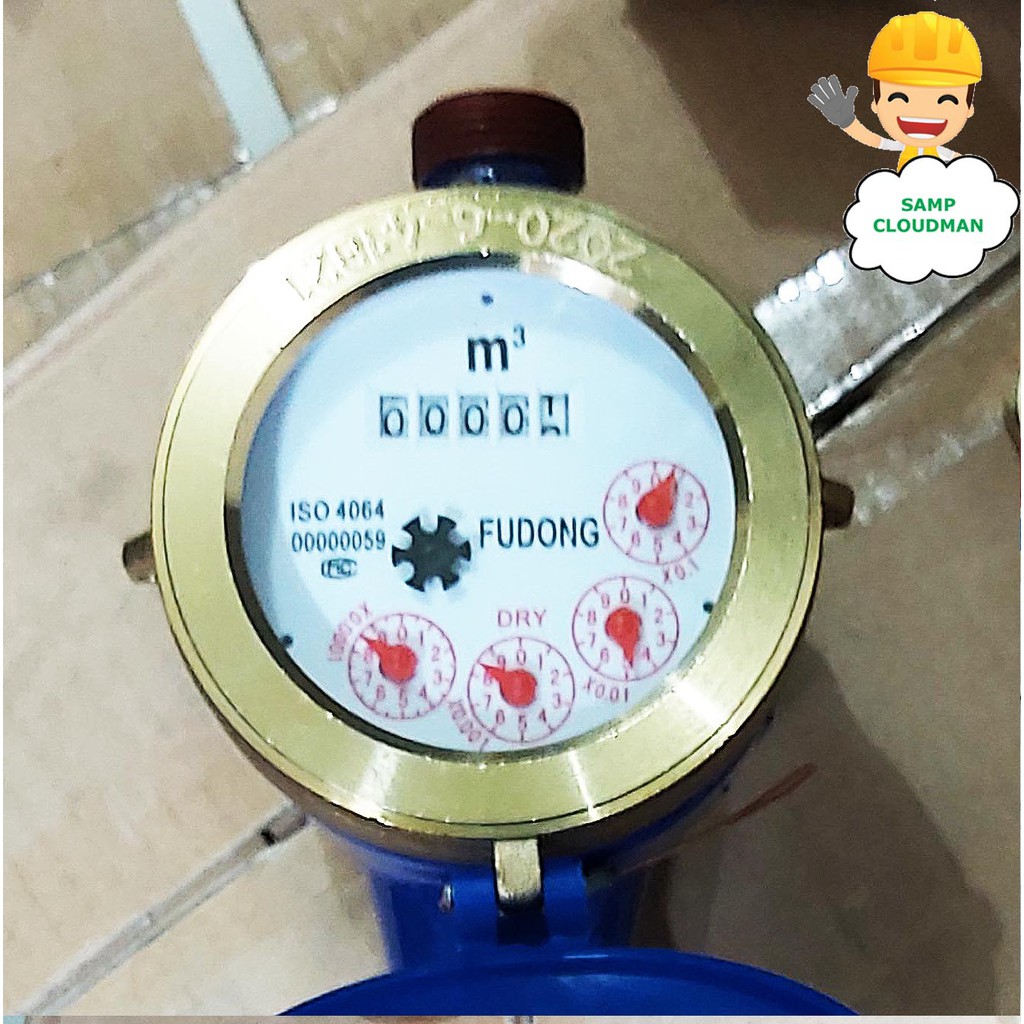 Fudong Dry Type Water Submeter 4-Dial Brass Metal Body Quality Sub ...