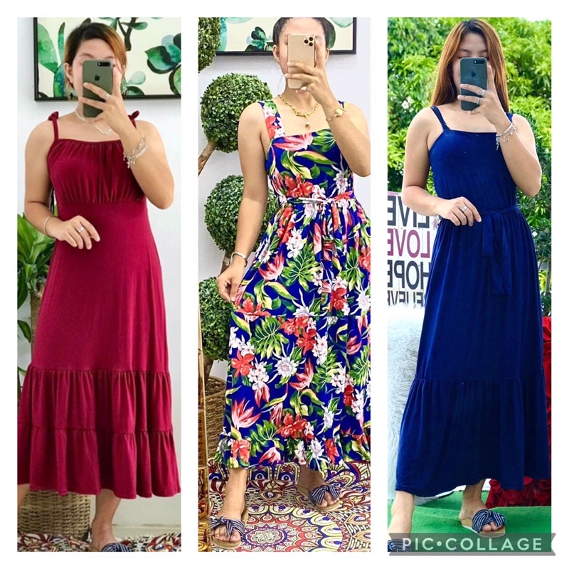 Cotton spandex outlet maxi dress