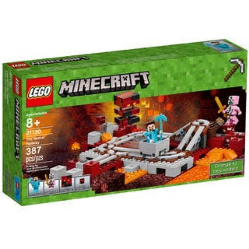 Lego 21130 Minecraft The Nether Railway Roller Coaster Set