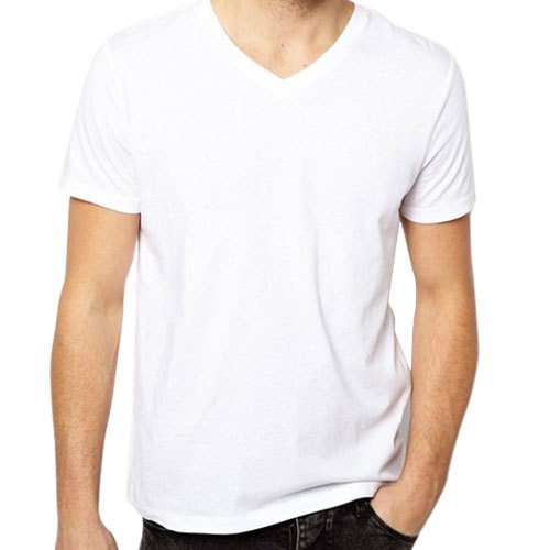 Plain white outlet shirt v neck