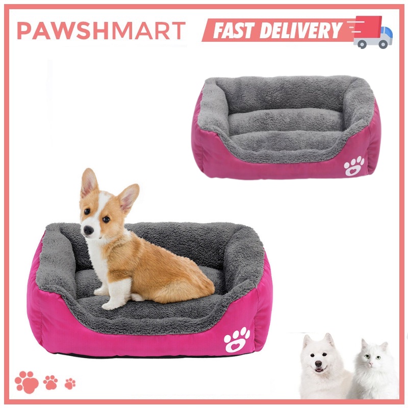 PAWSH MART Rectangle Soft Fleece Pet Bed for Pets Sleeping Dog Dogs & Cats Shopee Philippines
