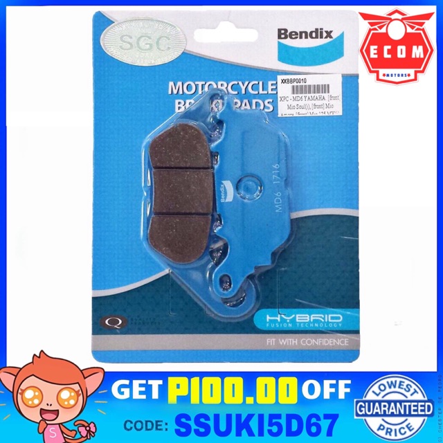 BENDIX BRAKE PAD MIO SPORTY / Nmax rear brake pad Shopee Philippines