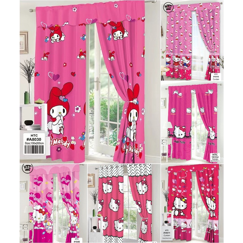 New Pink Curtains My Melody Hello Kitty Home Decor Sale Curtain for ...