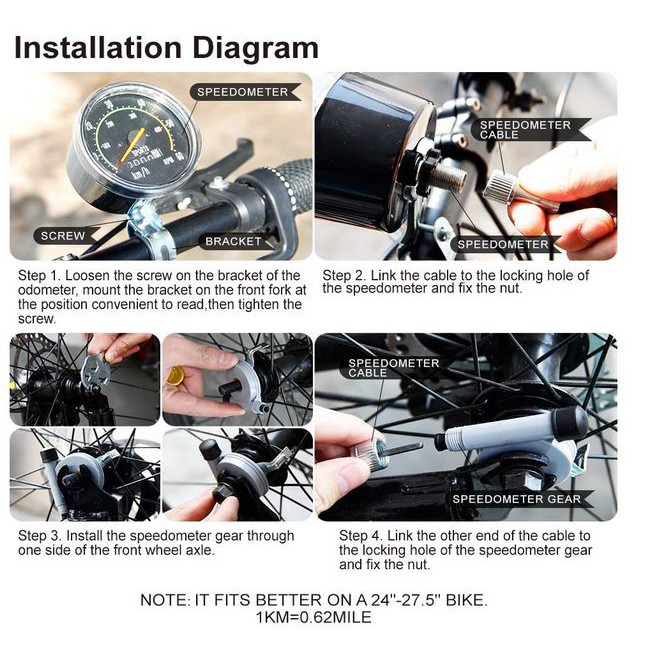 Mechanical bicycle speedometer hotsell
