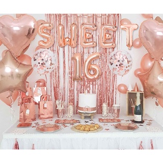 Rose Gold Birthday Balloon Decoration for Girls Women  Décoration  anniversaire, Déco anniversaire 18 ans, Décoration ballon anniversaire