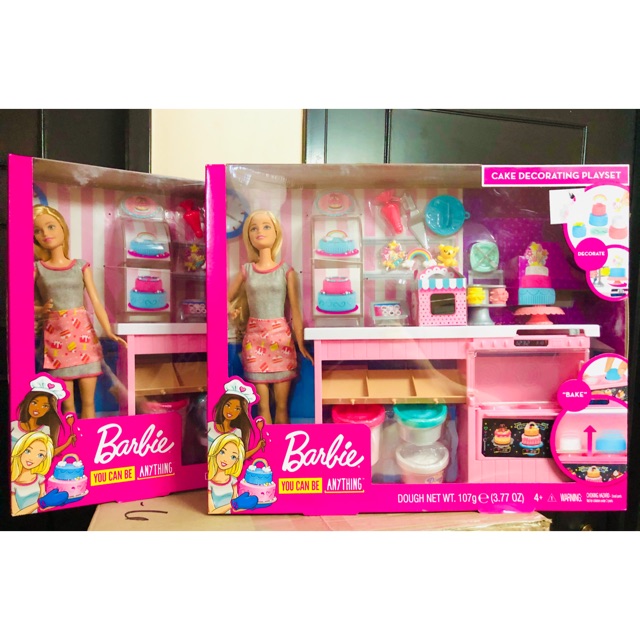 Barbie cake decorating online play set