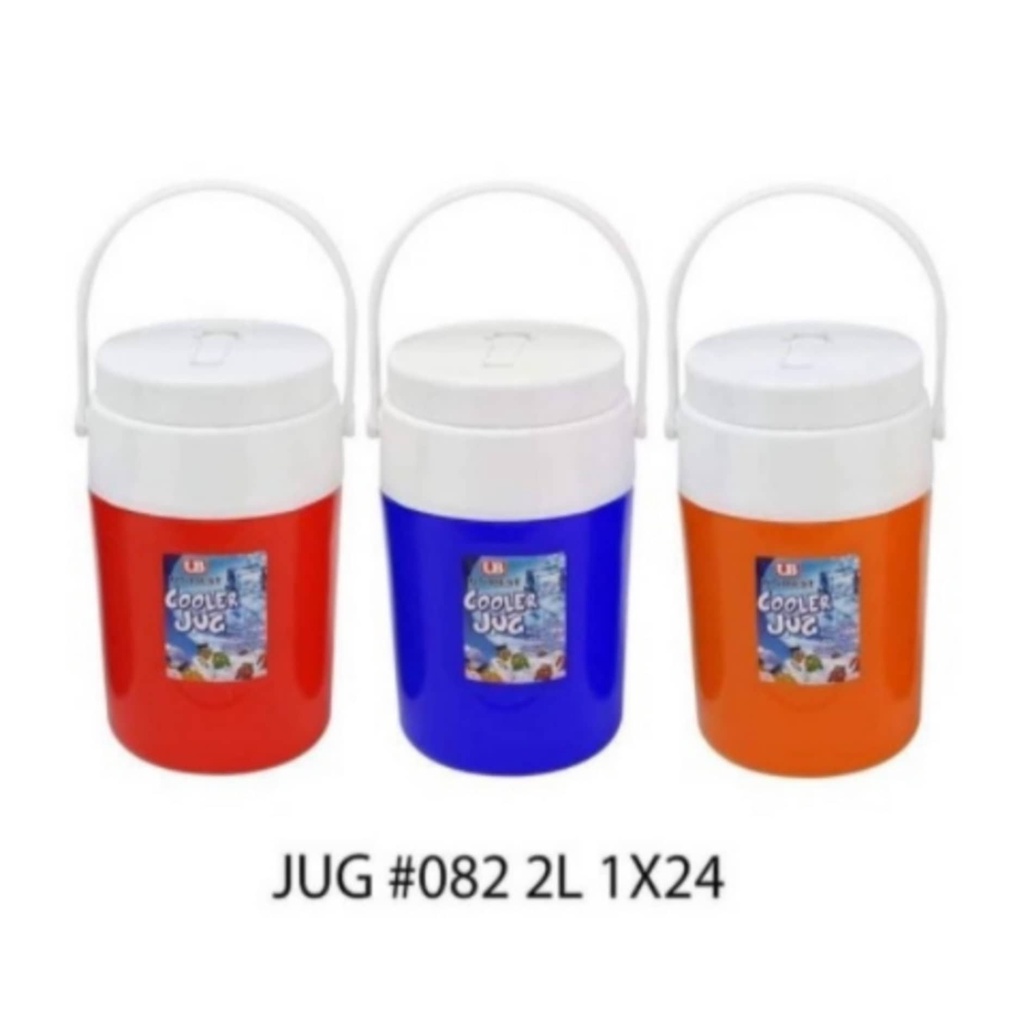 Water Cooler Jug 2 Liters Water Storage Assorted Colored and Handle