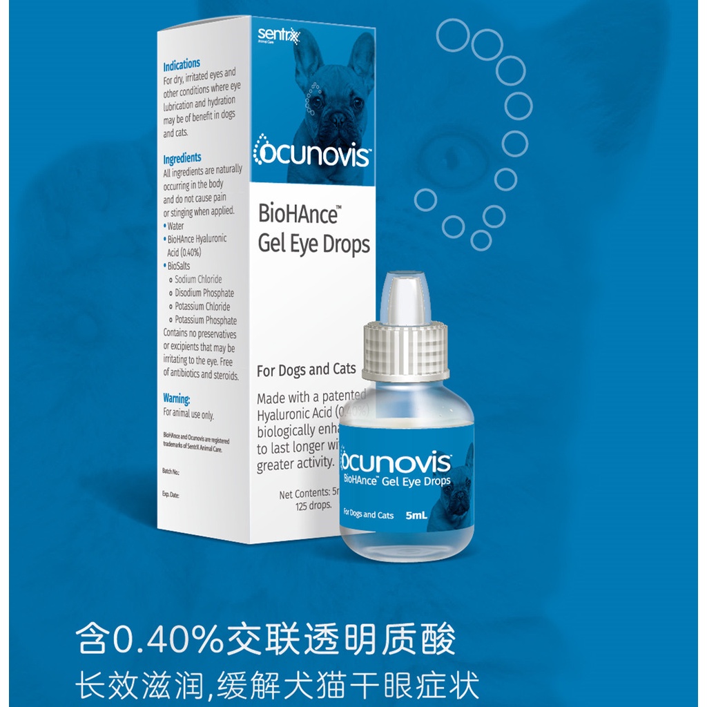 United StatessentrxGel Eye Drops Dog/Cat Corneal Ulcer Lacrimal Gland