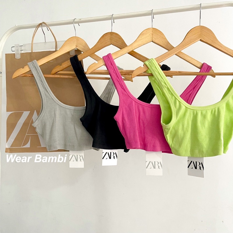 Zara Crop top + sports bra Small