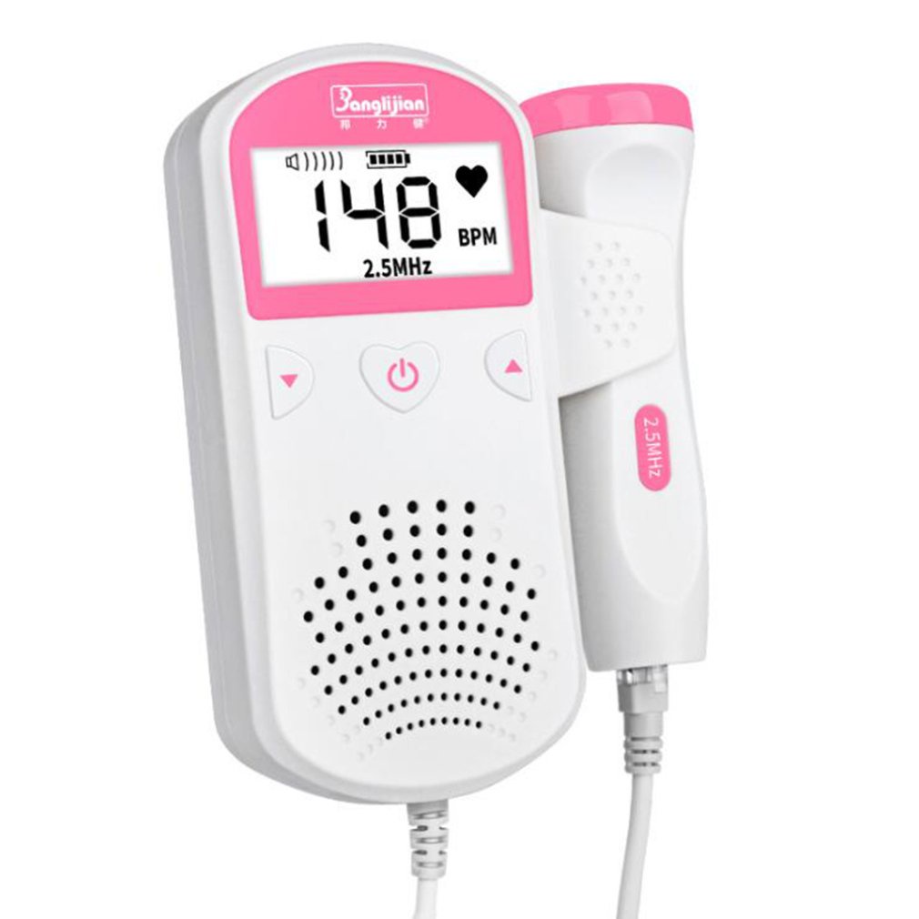 Doppler Fetal Heart rate Monitor LCD Display No Radiation Pregancy Baby ...