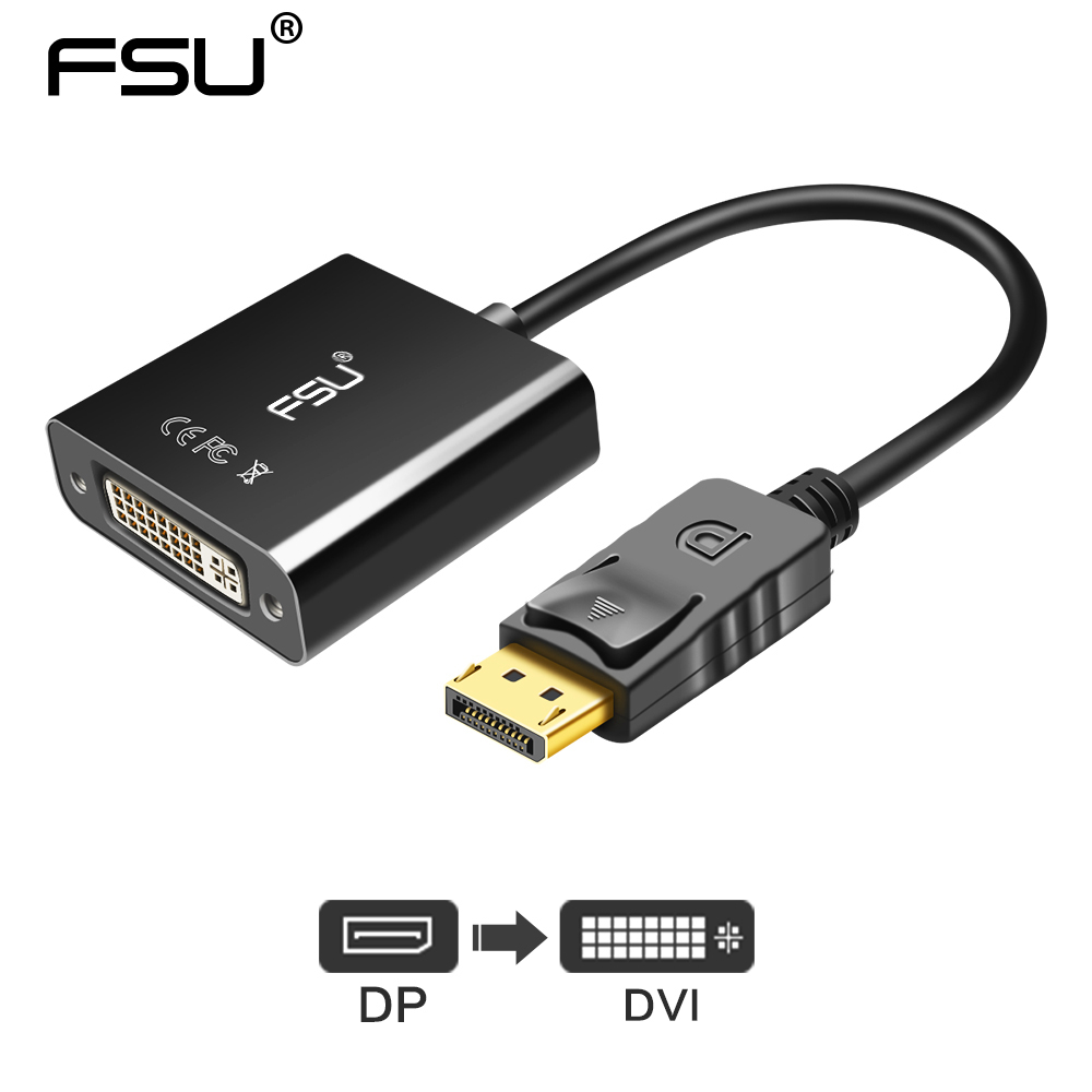 FSU 4 In 1 Displayport DP Male To DVI HDMI VGA Audio Female Adapter ...