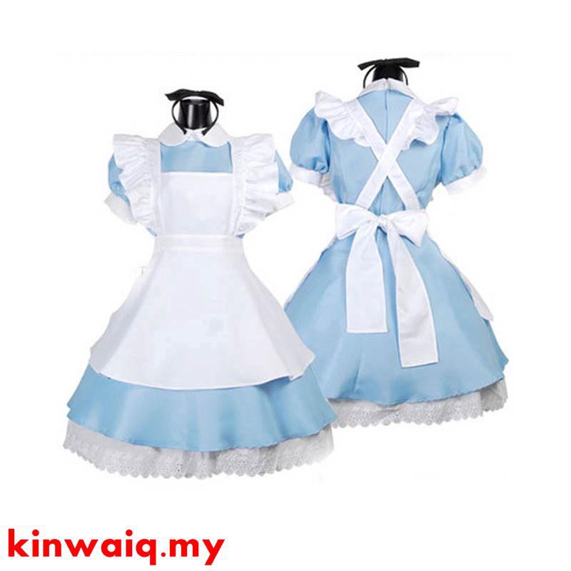 Alice In Adult Wonderland Costume Cosplay Women Girl Maid Fancy Dress ...