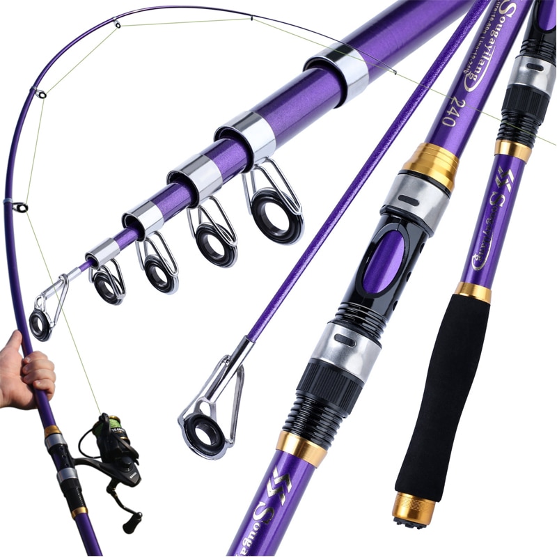 carbon fiber telescopic carp fishing rods Rod Portable Superhard Fishing Pole Father's Day Gift, 3.0 0.20mm/270m ROLLFISH Ultralight Carbon Fiber Spinning
