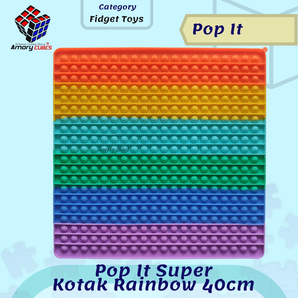 (Super JUMBO - RAINBOW Box 40CM) Fidget Toys Popit Squishy Pop It ...