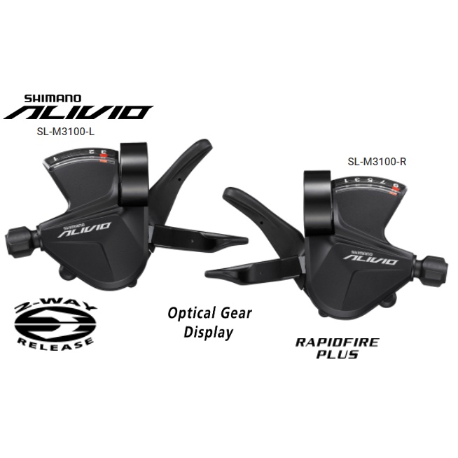 Shimano alivio best sale rapidfire plus